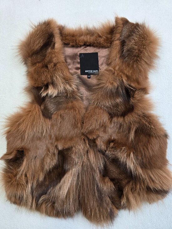 Bonnie Alex Jackets & Blazers - Bonnie Alex Womens XS/S  Faux Fur Brown Vest